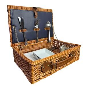 Travel Wicker Picnic Basket Set Home Decor & More